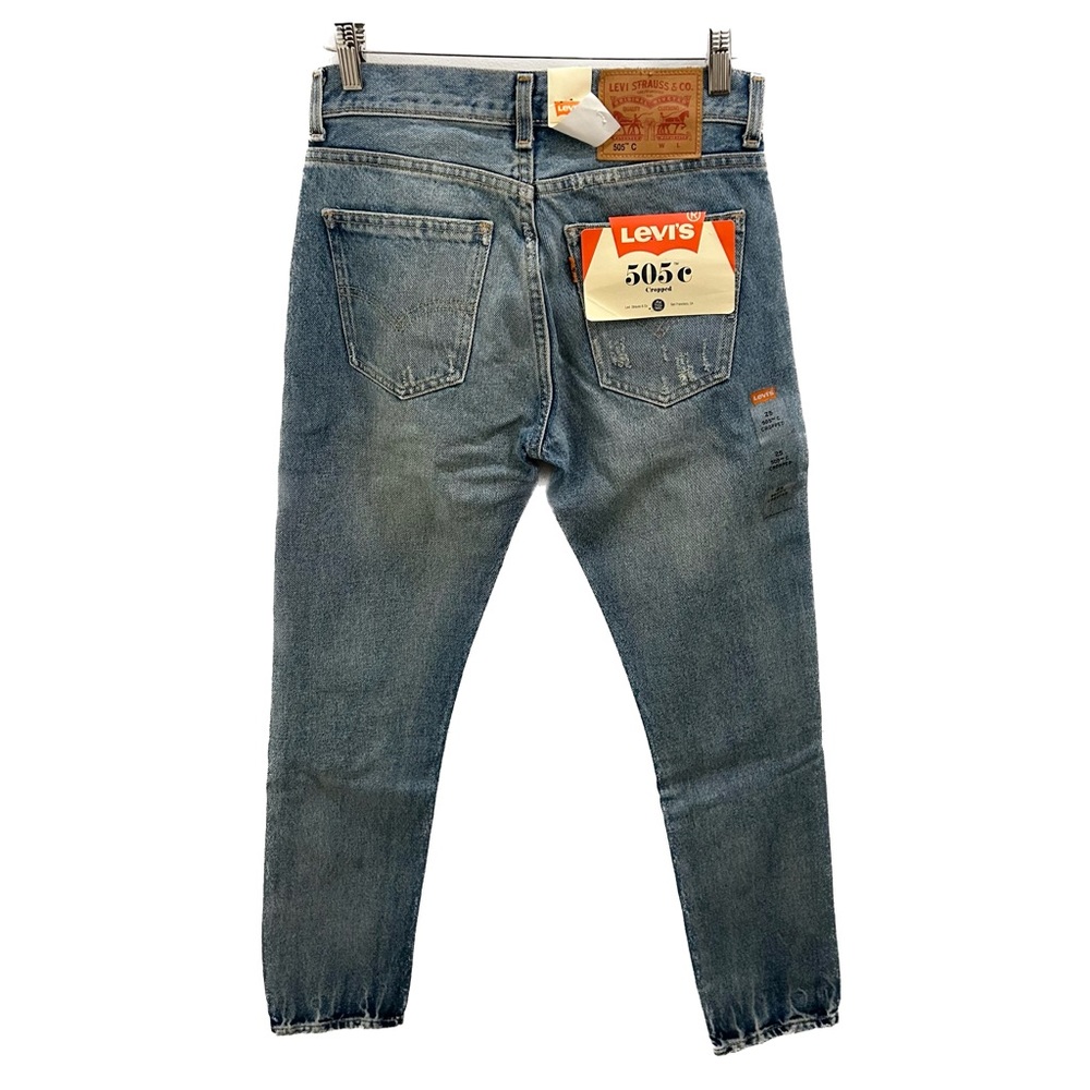 NWT Levi’s 505c Cropped Jeans 25 orange tabbed - Picture 3 of 13